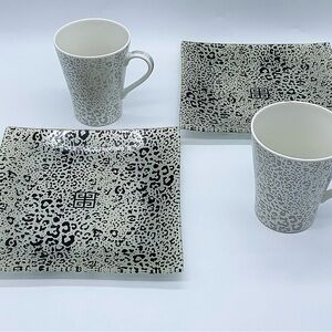 Givenchy Morning Square Plates & Mugs Pair Set